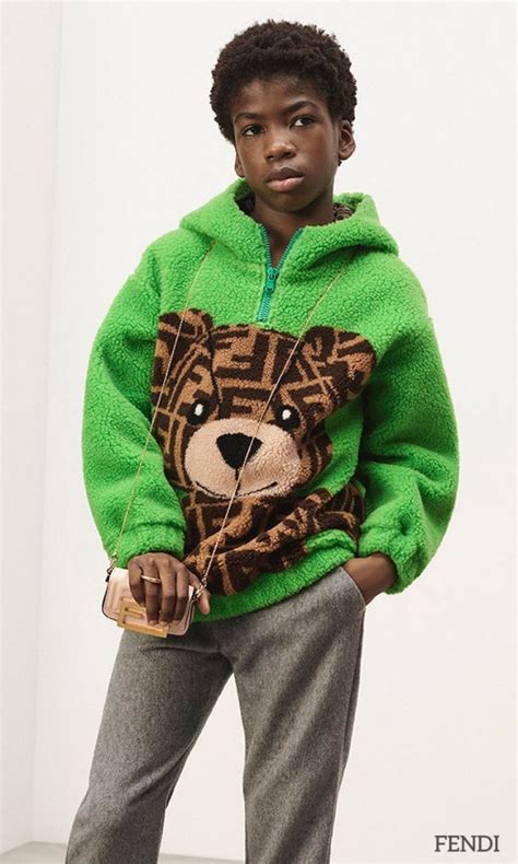 fendi teddy sweatshirt|Fendi beaded graphic sweatshirt.